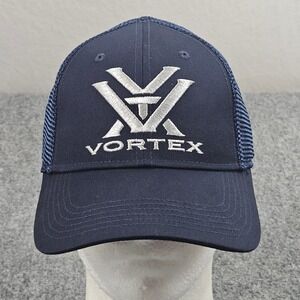Vortex Optics Trucker Hat Navy Blue Ice Fishing Snapback Utility Cap Outdoor